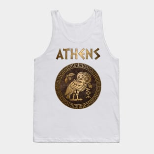 Athens Ancient Symbol of Athena Athenian Owl Tank Top